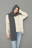 L'écharpe à capuche en tricot texturé doux pour femmes garde au chaud élégant et confortable Look élégant automne hiver ODM OEM Service
