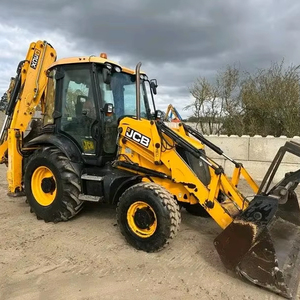 Chargeur original d'occasion de chargeuse-pelleteuse JCB avec cabine confortable Chargeur d'occasion de pelle rétro sur pneus JCB 4x4 3cx 4cx en stock à vendre - Product Image 1