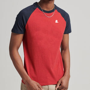 T-shirt uni personnalisé à deux couleurs, coupe classique, manches raglan, t-shirt de baseball, vente en gros, coton, manches courtes, raglan - Product Image 1