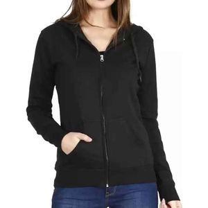 Sudadera con capucha de gran tamaño Vintage para mujer, cuello con cremallera, bolsillos de canguro, ropa de calle tejida estampada de peso ligero, chándal para Otoño Invierno XS - Product Image 1