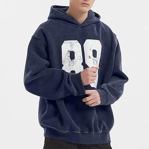 Sudaderas con capucha informales de invierno para hombre, Color sólido, ajuste Regular, 100% algodón, secado rápido, respetuoso con el medio ambiente, transpirable, de alta calidad - Product Image 4