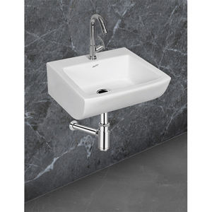 Premium Quality White Glossy Single-Hole Rectangular Wall Mounted Ceramic <b>Small</b> Wash Basin <b>Sink</b> Latest Stock Arrival - Product Image 1