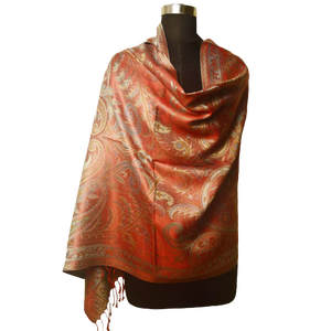 ผ้าพันคอผ้าไหมบริสุทธิ์น้ำหนักเบาสำหรับผู้หญิงดีไซน์ยาวแบบผ้า - Product Image 3