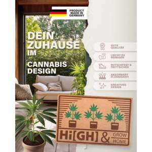 Alfombra de Entrada Moderna para Hogar, Diseño Stoner, Hecha a Mano, Decorativa para Exteriores, Impermeable, con Logotipo Personalizable - Product Image 3