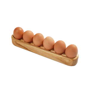 Plateau à oeufs en bois avec vernis naturel pour un usage domestique Porte-oeufs en bois entièrement personnalisé et écologique pour la cuisine Plateau à oeufs en bois - Product Image 2