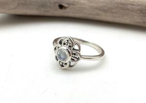 Anillo clásico de plata maciza 925, joyería para mujer, piedra lunar de Plata de Ley 925, piedra preciosa, estilo bohemio, anillo hecho a mano, regalo para mamá - Product Image 3