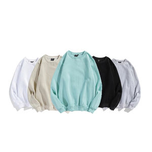 Unisex Men's Long Sleeve Crewneck <b>Sweatshirt</b> Custom Printed <b>Embroidery</b> Logo Solid Color Breathable Polyester Plus Size Polo - Product Image 1