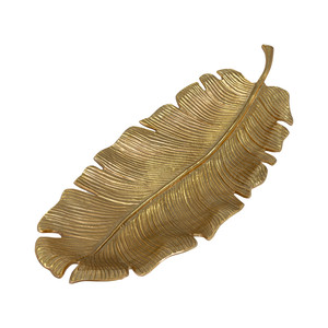 Conception de feuille d'or Beau bol de plat peut utiliser des fruits et un plat de dîner Accueil Ustensiles de cuisine Restaurant Hôtel en aluminium moulé - Product Image 4
