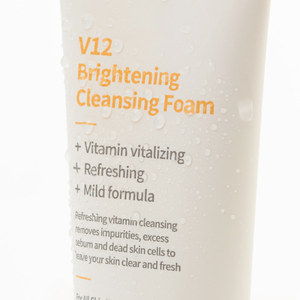 V12 120ml Espuma limpiadora facial iluminadora para pieles grasas con limpieza profunda Tratamiento reafirmante para el acné y limpieza de poros - Product Image 6