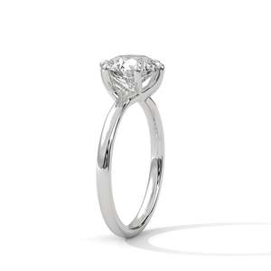 Anillo de compromiso clásico de 6 puntas con diamante de laboratorio de 1 quilate en oro de 14k, 18k, 10k o plata 925, corte ovalado, anillo de propuesta. - Product Image 6