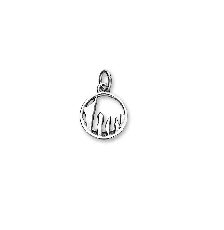 Ortak 925 Sterling Silver Charm Traditional Celtic Design Oxidised Finish Fine Designer Jewellery of Scotland for Women