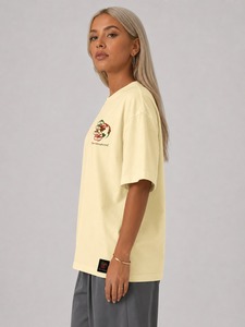 T-shirt oversize streetwear pour femme, été, haute qualité, mélange polyester/coton lourd, respirant, tricoté, écologique - Product Image 3