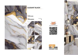 Format Réfléchissant 60x120 cm Carreaux Vitrifiés en Porcelaine Elégant Noir Finition Brillante 600x1200mm Carreaux de Qualité Design Espagnol - Product Image 2