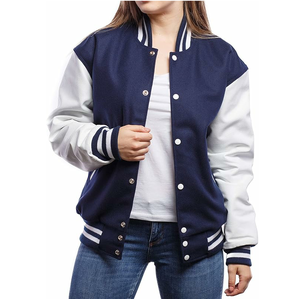 Vente en gros veste universitaire pour femmes veste universitaire de baseball en laine personnalisée OEM veste universitaire respirante personnalisée - Product Image 3