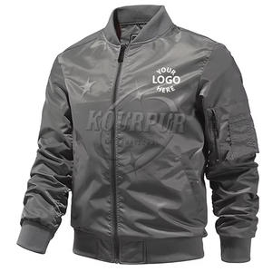 Personalizable Hombres Primavera Bomber Varsity Chaqueta Cortavientos de lona con diferentes colores Fabricante de ropa al aire libre - Product Image 3