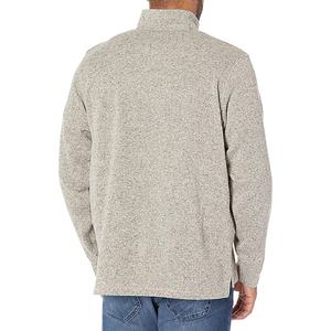 Demi fermeture éclair hommes sweat personnalisé haut polaire sans poches pull tricoté hommes 1/4 pull zippé coton mélangé - Product Image 4
