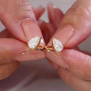 แหวนหมั้นเพชรเพียร์คัท 1.00 กะรัต เพชรเลี้ยงในห้องปฏิบัติการ ดีไซน์ทองคำแท้ 14K พร้อมใบรับรอง IGI - Product Image 4