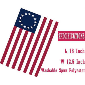 Paquete de 2 Banderas de Jardín Americanas Besty Ross de 12 x 18 - Banderas Ross de 13 Estrellas Patrióticas de Doble Cara, Pequeñas para Decoración de Jardín - Product Image 4