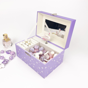 Caja <span class=keywords><strong>de</strong></span> Música <span class=keywords><strong>de</strong></span> Terciopelo Ecológica <span class=keywords><strong>de</strong></span> Lujo con Manivela Giratoria, Diseño <span class=keywords><strong>de</strong></span> Cisne Bailarín, Joyero Personalizado con Canción a Medida, Elegante <span class=keywords><strong>para</strong></span> Niñas - Product Image 1