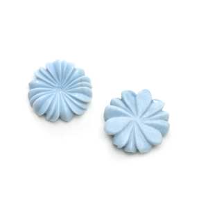 Forma de flor de piedra preciosa suelta de ópalo azul natural tallada para la fabricación de joyas - Product Image 1