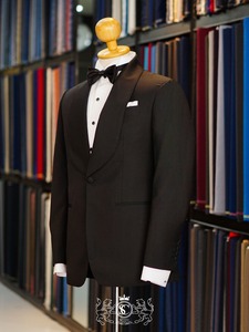 Costumes d'affaires longs pour hommes simple boutonnage marron plissé sur le devant Costume d'affaires long respirant de grande taille - Product Image 5