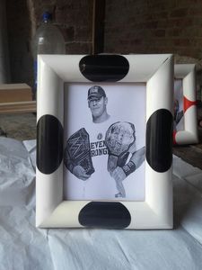 กรอบรูปงานแต่งงานสุดสร้างสรรค์ที่มีคุณภาพแนวอุตสาหกรรมขนาดใหญ่กรอบรูปสีทองพร้อมโลโก้ไม้โลหะอุปกรณ์ตกแต่งบ้าน - Product Image 4