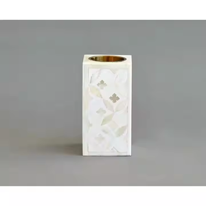 Bougeoir écologique fait à la main de luxe moderne en incrustation d'os pour la décoration de la maison d'anniversaire et l'utilisation de la table - Product Image 5