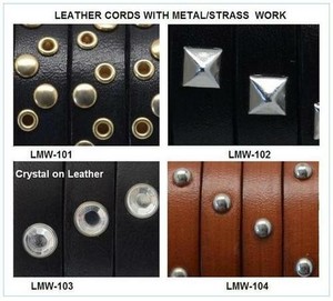 Cordón de cuero con tachuelas de Metal personalizado de alta calidad al mejor precio, cierre de plata, proveedor indio, componentes para hacer joyas Y S - Product Image 2