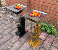 Poêle à bois vertical en acier et chauffage à granulés, directement de l'usine |   Chauffage efficace pour terrasse extérieure, camping en hiver