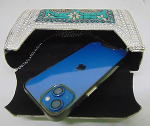 Sac à main à bandoulière pour femme, pochette de soirée en métal brillant - Product Image 4