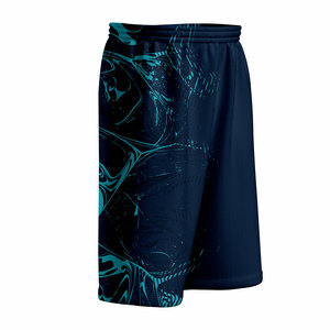 กางเกงขาสั้นบาสเก็ตบอลของผู้ชายกางเกงขาสั้นตาข่ายสีทึบมีกระเป๋ามีซิปสไตล์ขายดีพร้อมโลโก้ของคุณเอง - Product Image 5