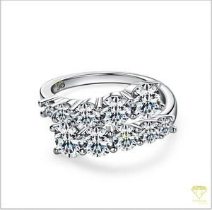 Lujo Vintage D-Color Lab Grown Diamond Ring para mujer 925 Sterling Silver Stylist Wedding Engagement Eternity Band Jewelry - Product Image 6