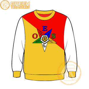 Orden personalizada de la estrella del Este Sudadera bordada de lana de algodón Suéter de alta calidad Ropa griega OES Sudaderas - Product Image 1