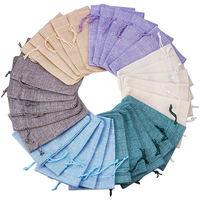Sacs cadeaux en lin et Jute colorés de 4x5 pouces pour emballage de cacao, Offre Spéciale