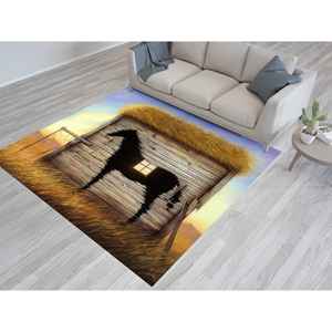 Tapis imprimé aux couleurs vives, motifs abstraits, décoration de style farmhouse, tapis cadeau, tapis doux non tissé - Product Image 2