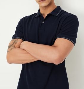 Polo en coton mélangé pour homme en gros, t-shirt de haute qualité en maille piqué, manches courtes, confortable, vêtements de travail uniformes - Product Image 3