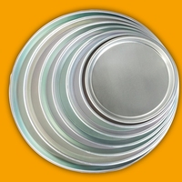 Loyang Pizza Bulat Datar dari Paduan Aluminium Berlapis Anodisasi Anti Lengket Ramah Lingkungan Ukuran Kustom untuk Penggunaan Dapur Rumah Asal Turki