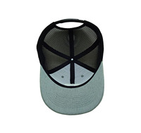 Topi Trucker kualitas tinggi Logo Velcro dapat diganti topi olahraga abu-abu muda untuk pria dan wanita