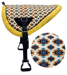 OEM Tapis de selle d'équitation sans arceau, en polycoton antidérapant avec mousse à mémoire de forme, pour étrier et sangle, taille personnalisée, plusieurs designs - Product Image 4