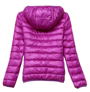 Chaqueta acolchada recortada de burbujas para mujer, abrigo de invierno a la moda, venta al por mayor, chaqueta acolchada alternativa de plumón, respetuosa con el medio ambiente - Product Image 2