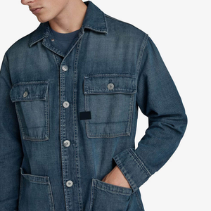 Chaqueta Vaquera Bordada de Primera Calidad para Hombre, Ropa Urbana Informal, Personalizable, Transpirable, Ecológica, Prenda Exterior de Moda Urbana - Product Image 3