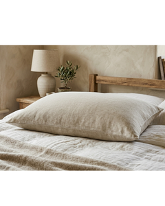 Luxury Modern Woven Solid 100% Linen Eco-Friendly Customizable Rectangle Pillowcase 45x70 cm Envelope Closure for Home Hotel - Product Image 1