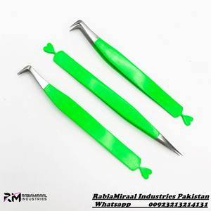 Pince à cils en acier inoxydable écologique avec logo personnalisé pour extensions de cils, poignée en forme de cœur, pour faux cils en fibre - Product Image 4