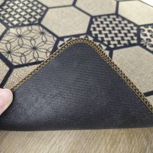 Tapis de sol moderne en lin mosaïque, antidérapant, lavable, 60x90 cm - Product Image 4