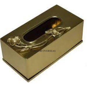 <b>Silver</b> Shiny Polished Best Quality Metal Made <b>Napkin</b> Holder With Gold Plated Cala Lily Flowers Designer Home And Hotel Supplies - Product Image 4