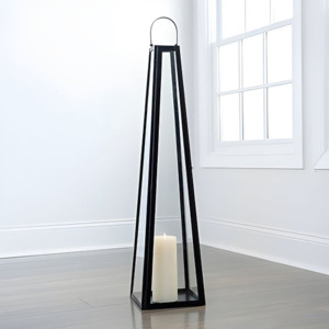 Vente chaude Durable Métal et Verre LED Lanternes Grand Cône Bougie Pilier Titulaire pour La Maison Événements Mariages But Décoratif - Product Image 2