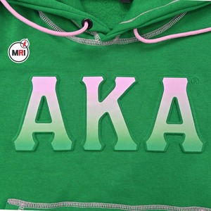 Venta al por mayor de alta calidad de los hombres chándal Alpha Kapa Alpha AKA logotipo personalizado Unisex en relieve sudaderas con capucha Casual pantalones de chándal y Sudadera con capucha - Product Image 6