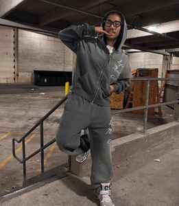 ชุดวอร์มซักกรดของผู้ชายวินเทจประดับพลอยเทียมพิมพ์ลายสำหรับ2025 - Product Image 6