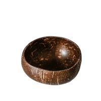 Vente en gros de bols en coquille de noix de coco naturelle vietnamienne écologiques, bol à salade avec cuillère et fourchette, 11-13 cm, marque Safimex, brun