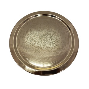 Vente chaude Plat De Service Alimentaire Pour Plateau De Mariage À La Main Mort Mat Noir Couleur Aluminium Designer Plats & Assiettes - Product Image 4